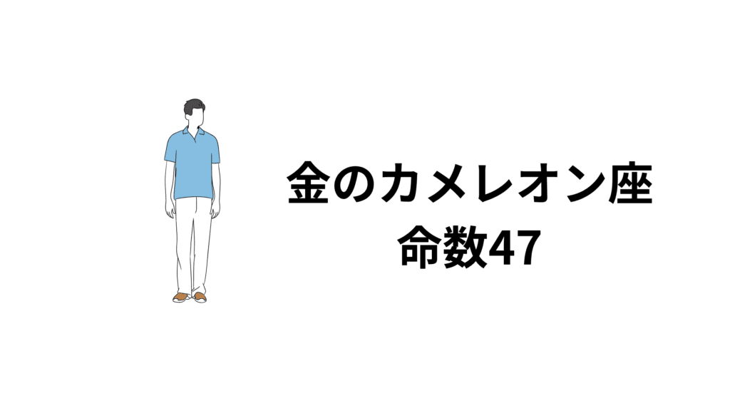 金のカメレオン座…命数47