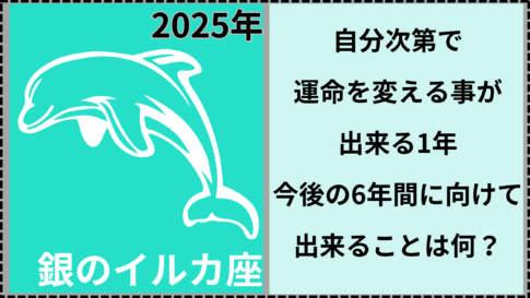 2025年銀のイルカ座は自分次第で今後の6年を変えられる1年